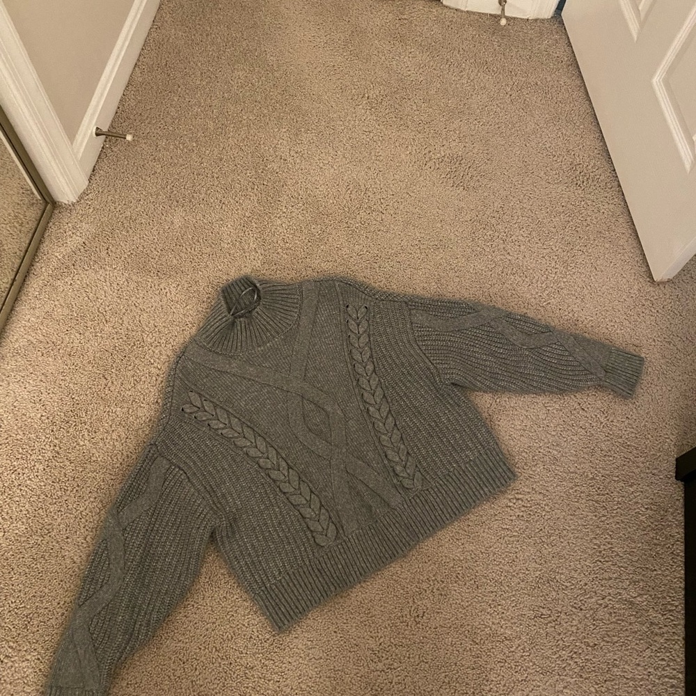 Cropped Elizabeth and James Cable Knit Sweater